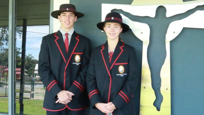 Carmel College captains Fletcher Winterburn and Emily Riesenweber. Picture: Contributed