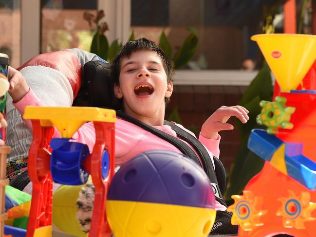 Taslisha Shilling age 15. Thanks to a generous grand from Nelson Alexander, a Yooralla respite centre for disabled children now boasts quality toys and added fun.