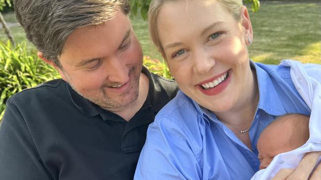 Ashton Hurn and Adam Howard were delighted to welcome their baby boy, Rupert Francis Hurn Howard in 2024. Picture: Facebook