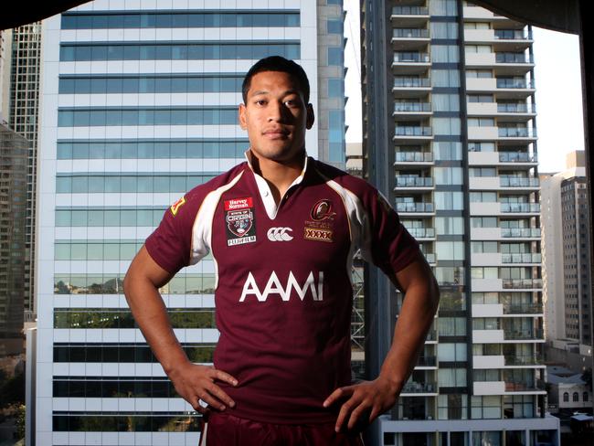 Israel Folau first rose to prominence in the representative arena with the Queensland rugby league State of Origin team.