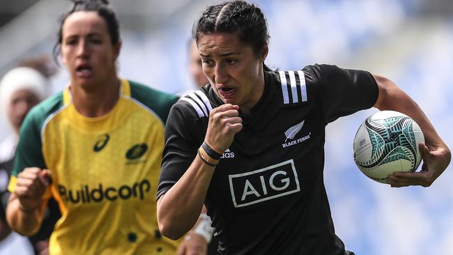 Sarah Goss of the Black Ferns when they played Australia at the end of 2016. Pic: Simon Watts/Getty Images