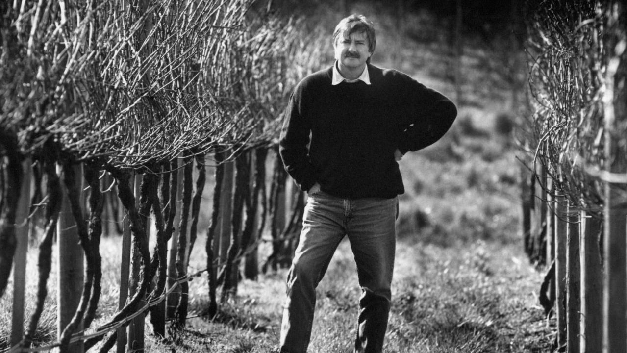 An earlier picture of Brian Croser in his vineyard.