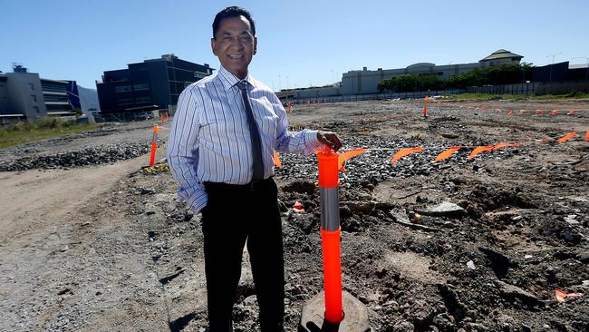 Nova City Cairns sales director Zak Thaker on the CBD site after foundations were completed. PICTURE: STEWART MCLEAN