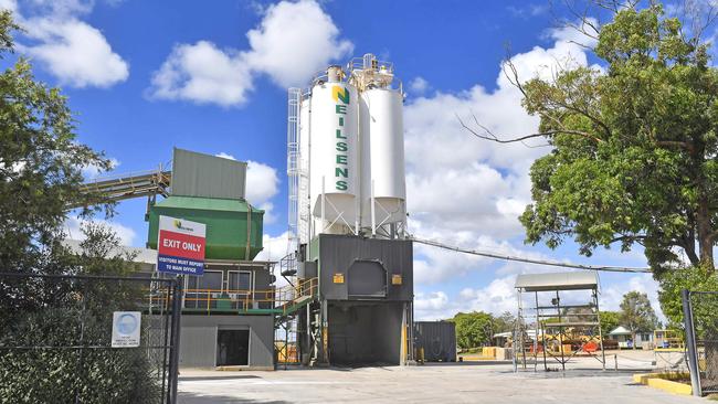 The Neilsen’s Concrete batching plant in Brendale, which sits on the western edge of 200 hectares of family land.