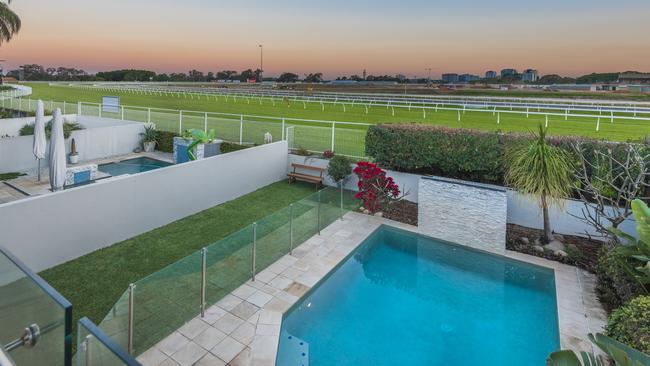 This exclusive Brisbane home backs onto the Eagle Farm Racecourse for ...