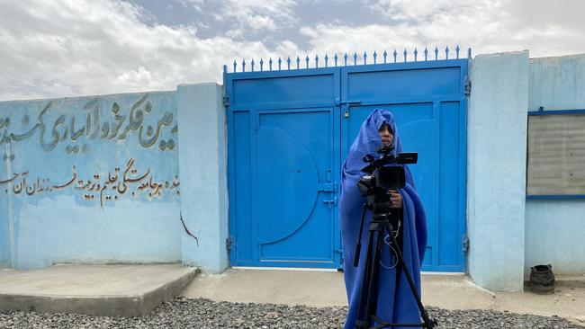 Journalist Zahra Nabi in Ghazni, Afghanistan on August 12.