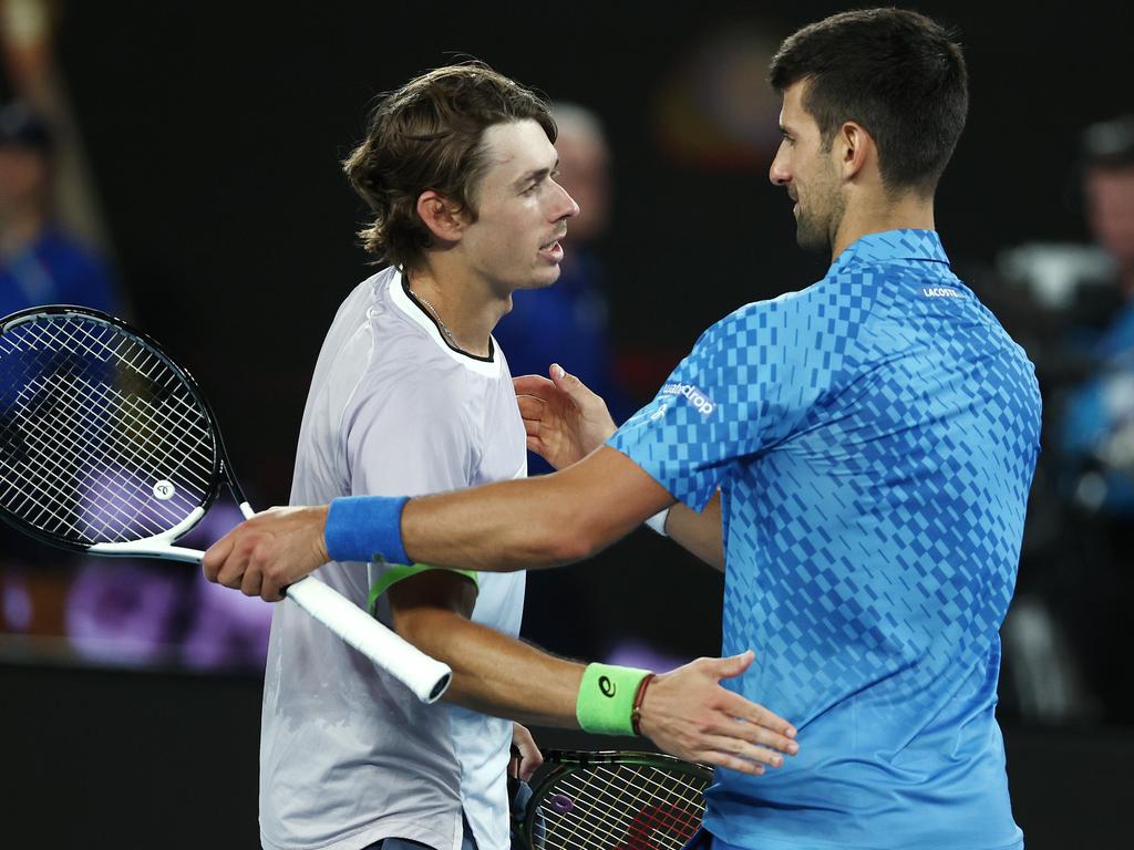 Alex de Minaur had to rebuild his game after being blown away by Novak Djokovic at last year’s Australian Open. Picture: Michael Klein