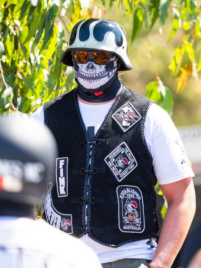 Finks Outlaw Motorcycle Gang taking part in their national run earlier this year. Picture: NCA NewsWire