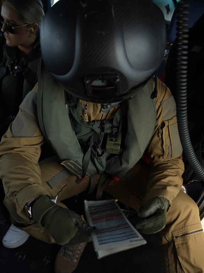 French Airforce fly media out to the HMAS Perth as part of Operation Kakadu. Picture: (A)manda Parkinson
