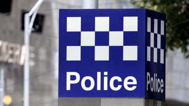 MELBOURNE, AUSTRALIA - NewsWire Photos - February 13, 2025: Police Sign, Melbourne, Police Generic.  Picture: NewsWire / David Geraghty