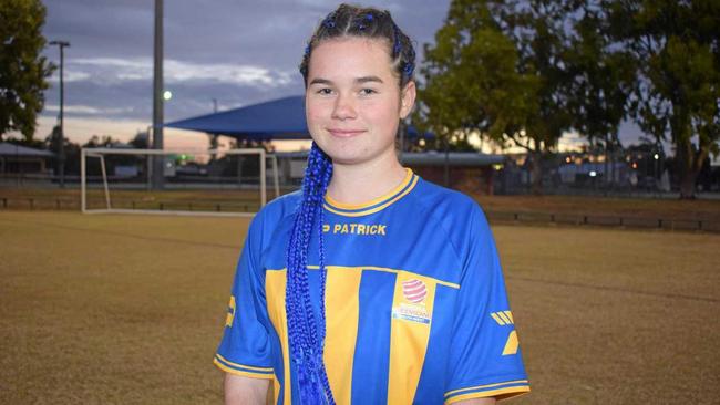 SOCCER STAR: Warwick girl Jessy Holley has been playing hard for the South-West Queensland team during the Football Queensland Community Cup. Picture: Kate McCormack