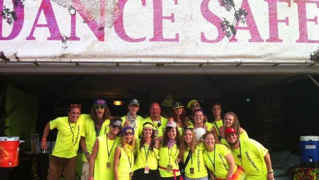 Volunteers with US group, DanceSafe, who attend music festivals. Picture: Facebook.