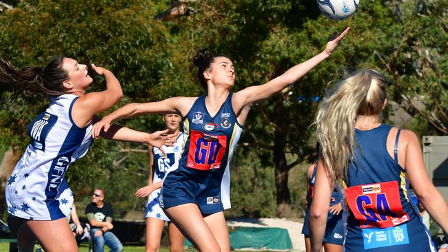 Grace Markovic in action for the NFNL’s Interleague netball team. Picture: Stephen Harman