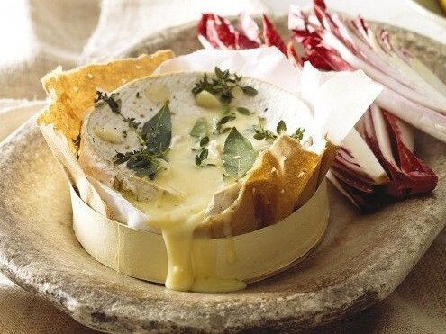 Molten baked brie.