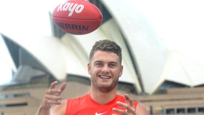 Swans player Tom Papley at Kayo’s 2021 Sport Lives Here launch. Picture: Jeremy Piper