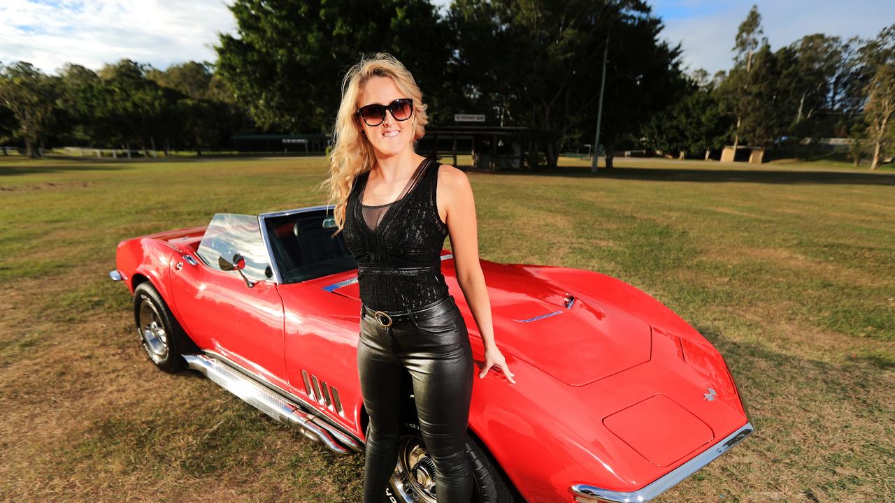 Melissa Burton gets into the swing of things for the Gold Coast Car Show.