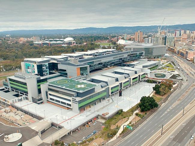 A recent aerial photo of the new Royal Adelaide Hospital. Picture: SA Health. Source: Facebook