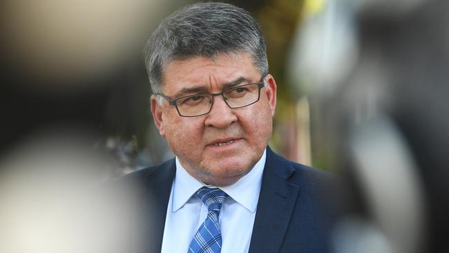 Homicide Squad Sergeant Sol Solomon. Victoria Police has been given to the end of the day to explain why Mr Solomon’s statement, which was sworn in January, was not made available to the Commission before today. Picture: James Ross/AAP