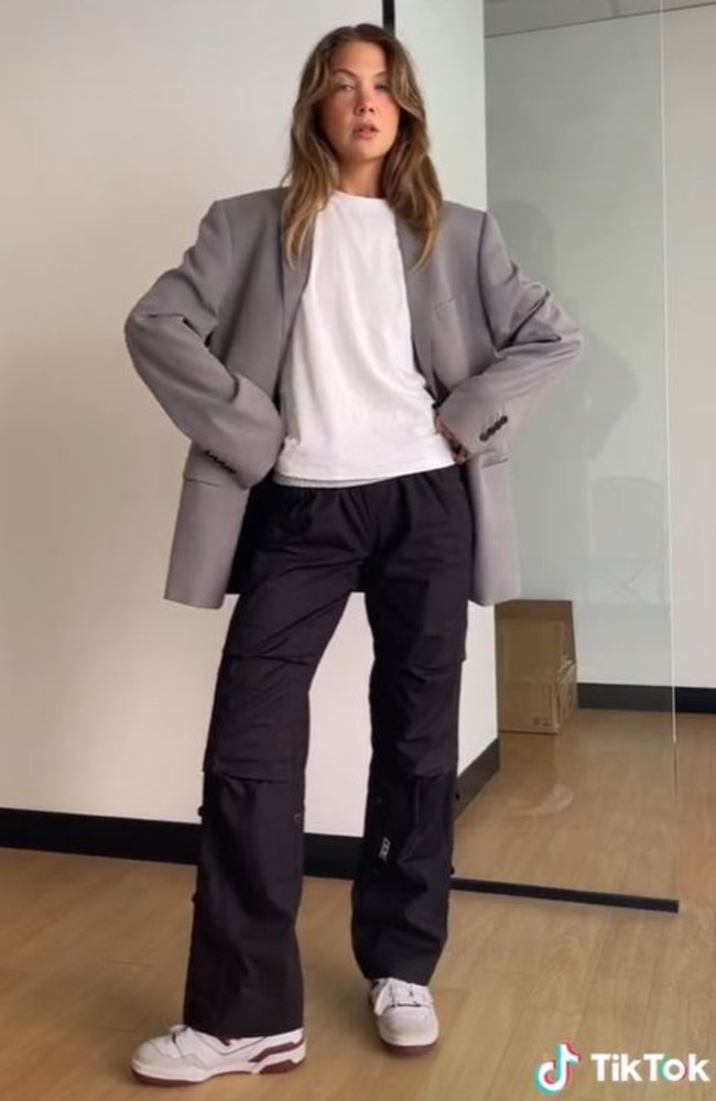 Lorna Jane’s Flashdance pants have been around for 20 years, but the brand suddenly started experiencing mega sales. Picture: TikTok