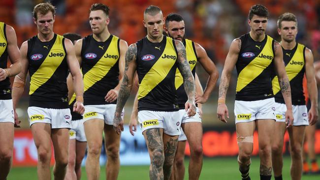 Richmond have been hit hard by injury but Malthouse believes the Tigers can still win the flag. Picture: Phil Hillyard