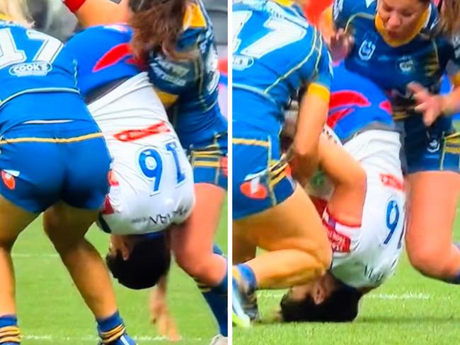 Kennedy Cherrington is in hot water for this shocking tackle.