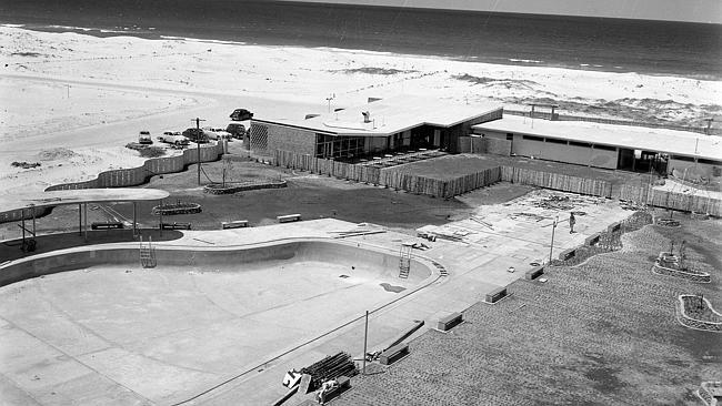 The Lennons Hotel swimming pool under construction at Broadbeach.