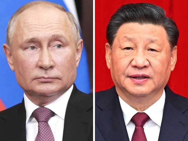 Vladimir Putin and Xi Jinping composite pic. Picture: Getty Images