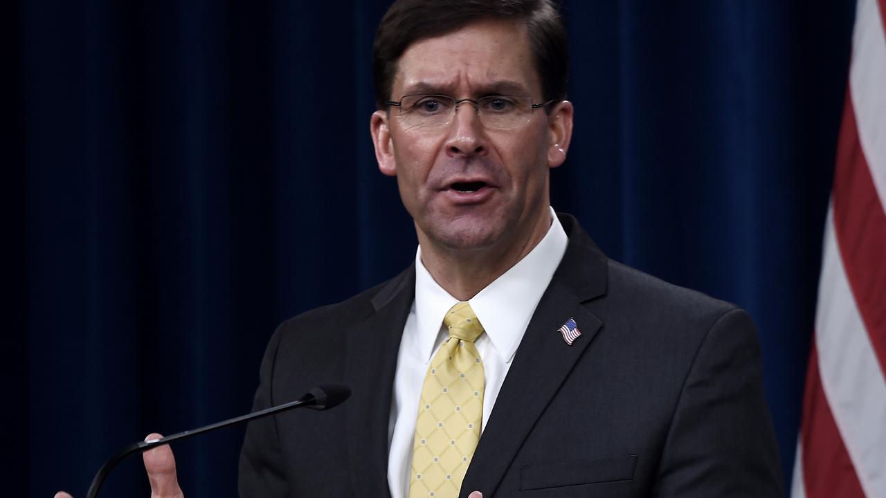 Mark Esper. Picture: Olivier Douliery/AFP