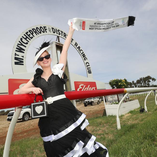 Most Stylish Millinery of the Day winner Rubi Crouch, from Stawell.