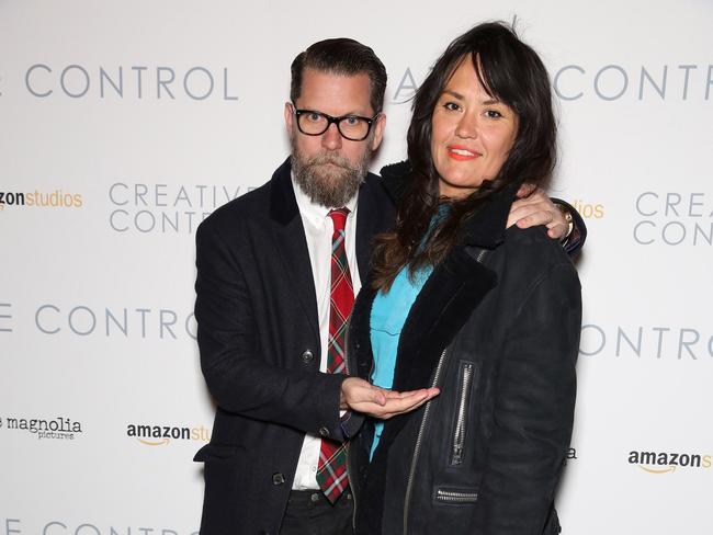 Gavin McInnes and his wife Emily McInnes have three children together. Picture: Thunder Kick Photos/Splash News