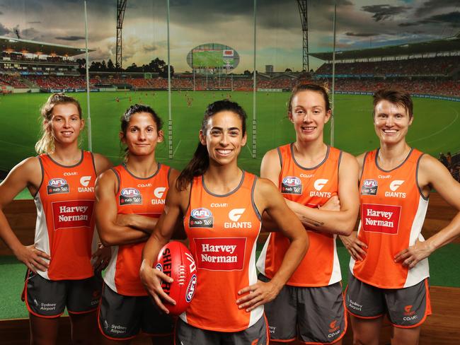 The GWS Giants women’s team. Picture: Mark Evans