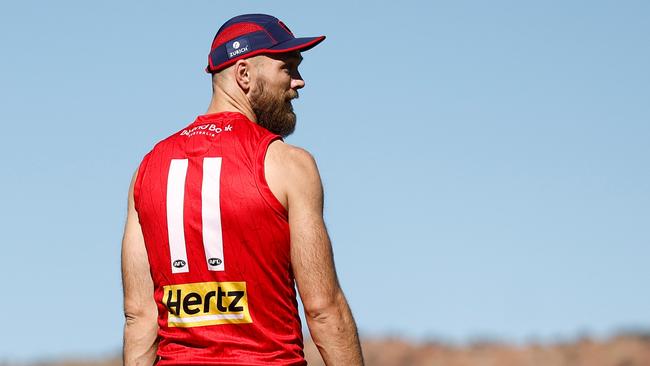 Max Gawn is pushing for an early return from injury. Picture: Michael Willson/AFL Photos via Getty Images