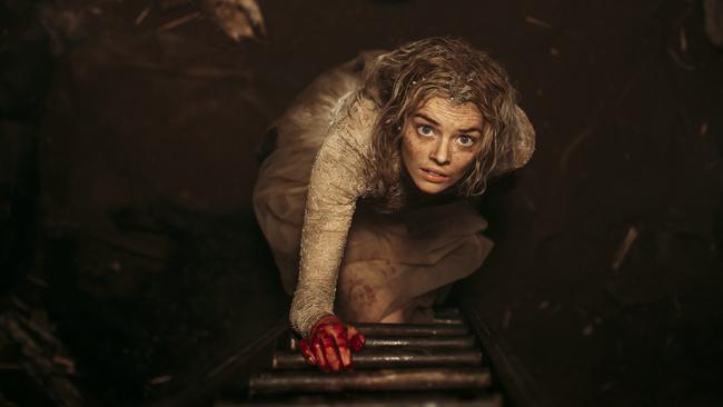 Samara Weaving in a scene from the movie Ready or Not. Supplied by Twentieth Century Fox.