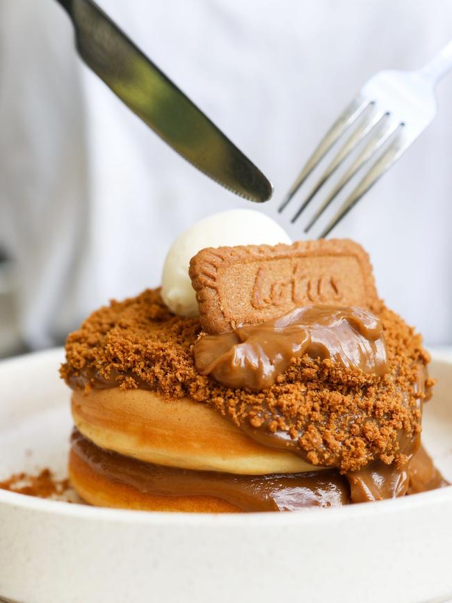 Dig in to the Lotus caramel pancake. Picture: Supplied