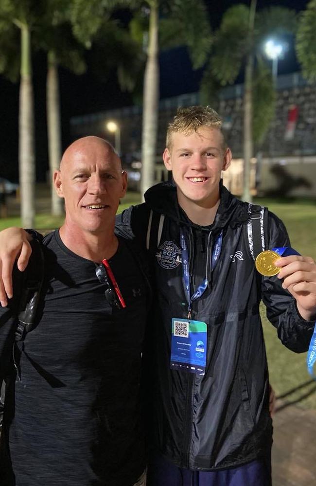 Rocco Zikarsky with his dad and Olympian Bjorn Zikarsky.