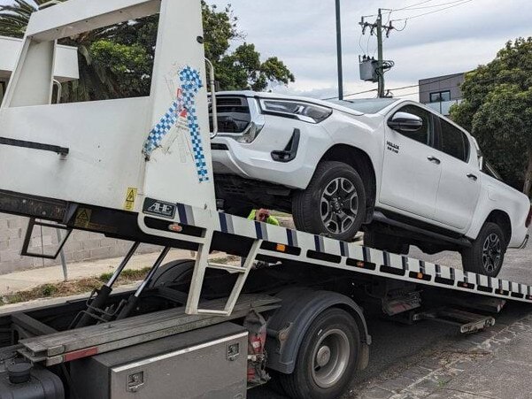 A vehicle seized in the Brighton raid. Picture: Supplied