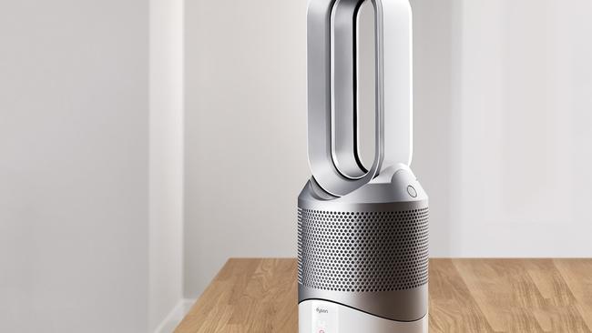 The Dyson Pure Hot + Cool Link is a fan, a heater, and an air purifier, and it connect to a smartphone app to let users know what the air quality is line inside their homes.