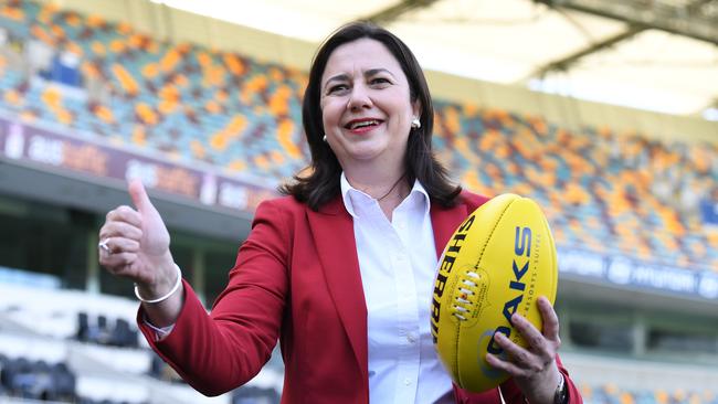 Premier Annastacia Palaszczuk announced the AFL would be played in Queensland before some of the clubs even knew. Picture: NCA NewsWire/Dan Peled