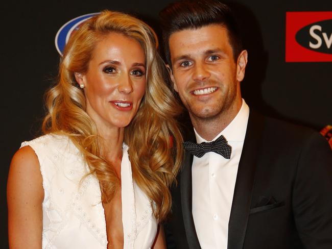 Brooke and Trent Cotchin at last year’s Brownlow Medal.