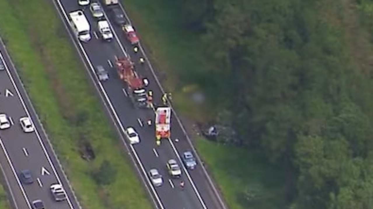 Bruce Highway Nirimba Caravan Crash. Photo: ABC