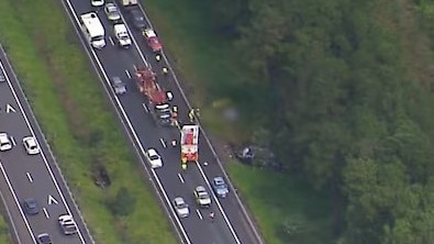Bruce Highway Nirimba Caravan Crash. Photo: ABC