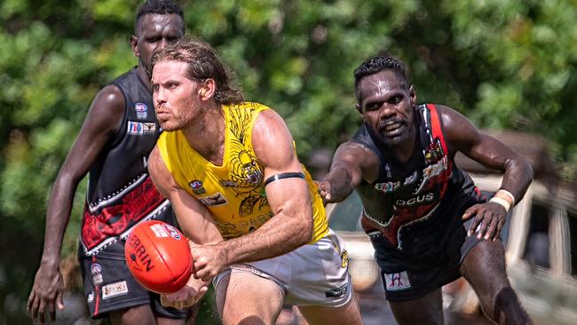 Nightcliff Tigers will take on Tiwi Bombers in Round 4. Picture: Warren Leyden / AFLNT Media