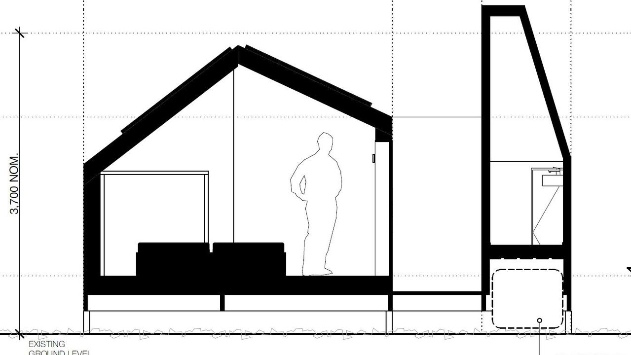 Images from the development application for a standing camp on Halls Island on Lake Malbena.