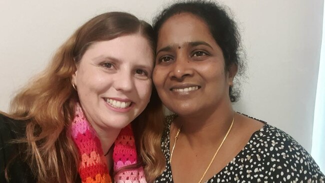 Priya Murugappan, right, with the Home to Bileola campaign founder Angela Fredericks. Picture: Supplied