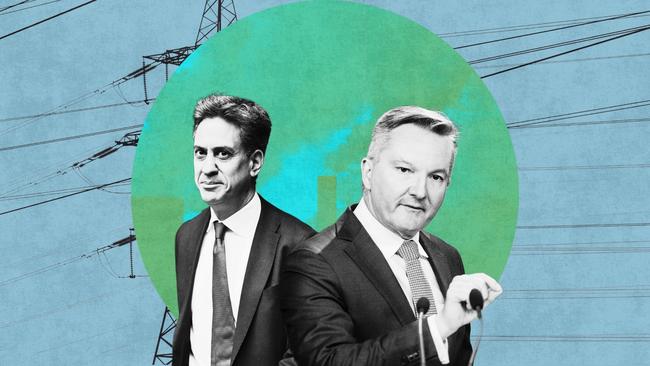 UK Secretary of State for Energy Security and Net Zero Ed Miliband, left, and Minister for Climate Change and Energy Chris Bowen.