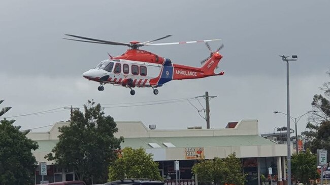 An elderly man has been flown to hospital after being bowled over by a cyclist in Pakenham this morning.