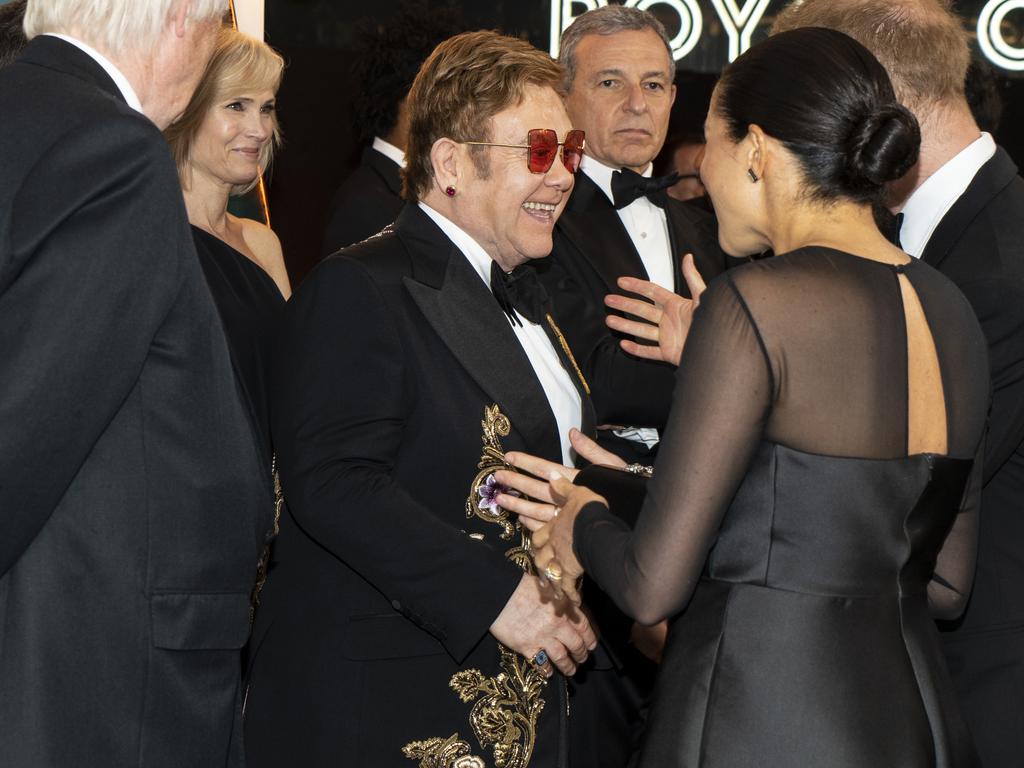 Sir Elton and the royals. Picture: Getty