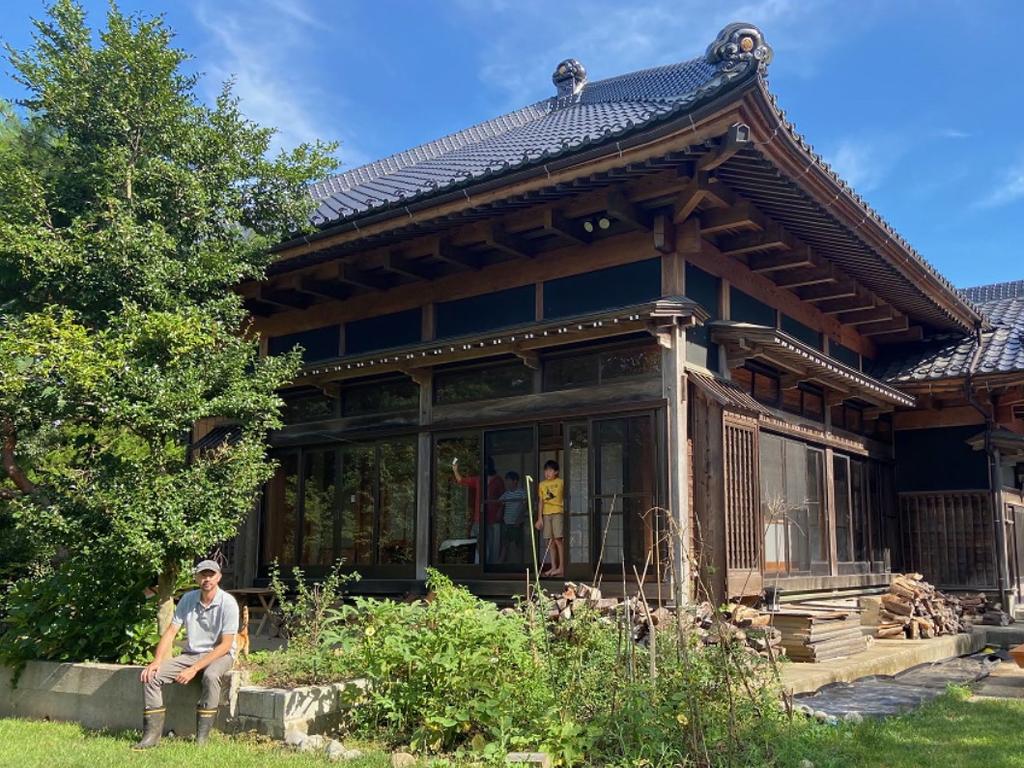 Jaya Thursfield outside his Ibaraki digs. Picture: Supplied