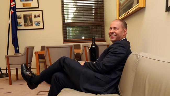 Treasurer Josh Frydenberg in the lead-up to his first Budget at Parliament House. Picture: Gary Ramage