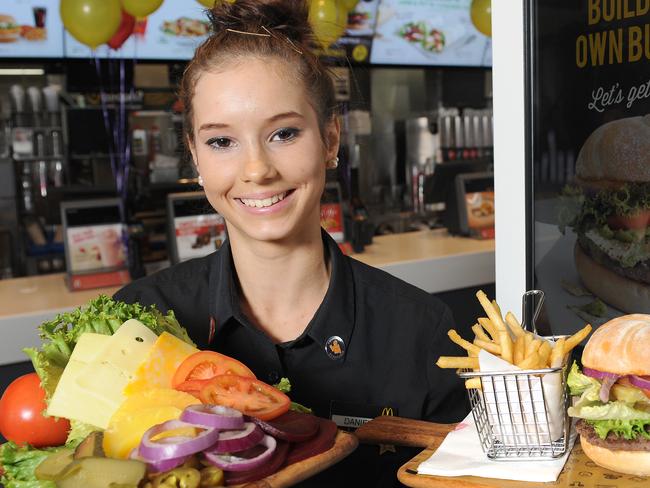 24/5/15. McDonalds Australia is about to create another 8000 jobs this year - 700 in SA - to support its Create Your Taste (made to order) Digital Kiosk. Staff member Daniella Stecki - 15yrs at the Digital Kiosk, in the McDonalds at Croydon Pic Keryn Stevens